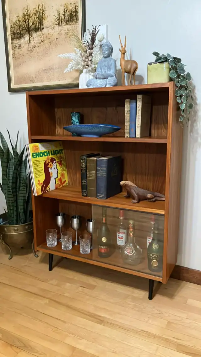 Mid century. TEAK TECK. Crédence, buffet, bar, bibliothèque, vit - Photo 6