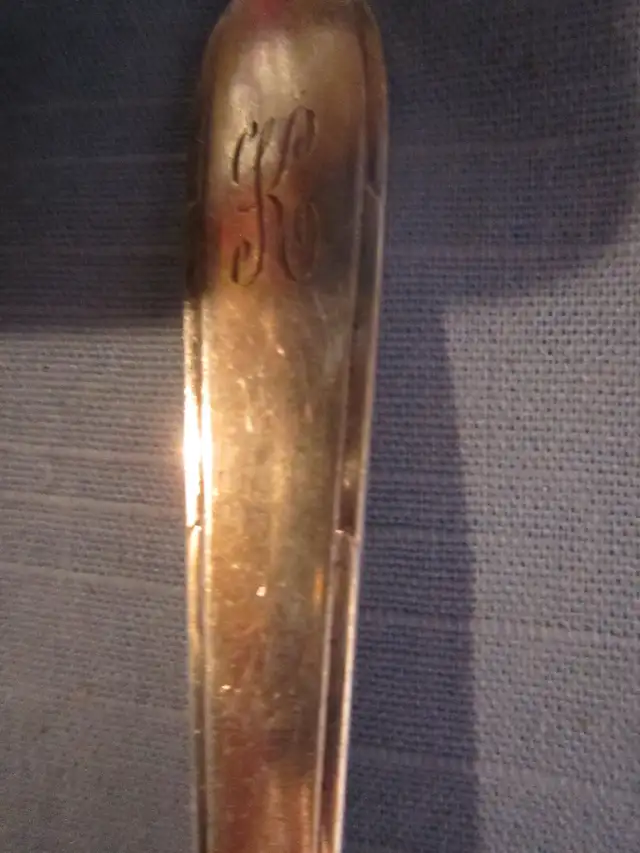 #146  BERKLEY SQUARE silverware set for 4, Monogramed 'K'