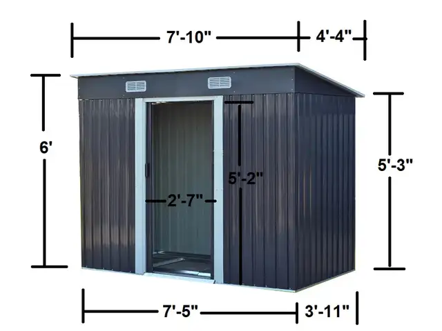 4x8 Metal Garden Shed - Photo 2
