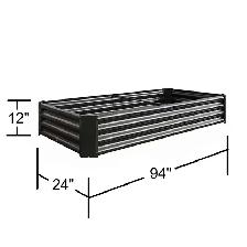 Relyard Galvanized Steel Raised Garden Bed Planter Box - Photo 3
