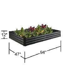 Relyard Galvanized Steel Raised Garden Bed Planter Box - Photo 4