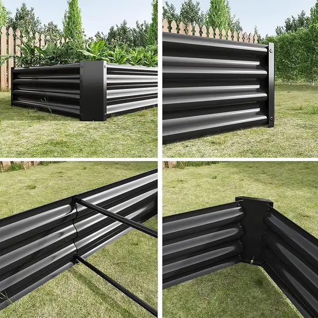 Relyard Galvanized Steel Raised Garden Bed Planter Box - Photo 5