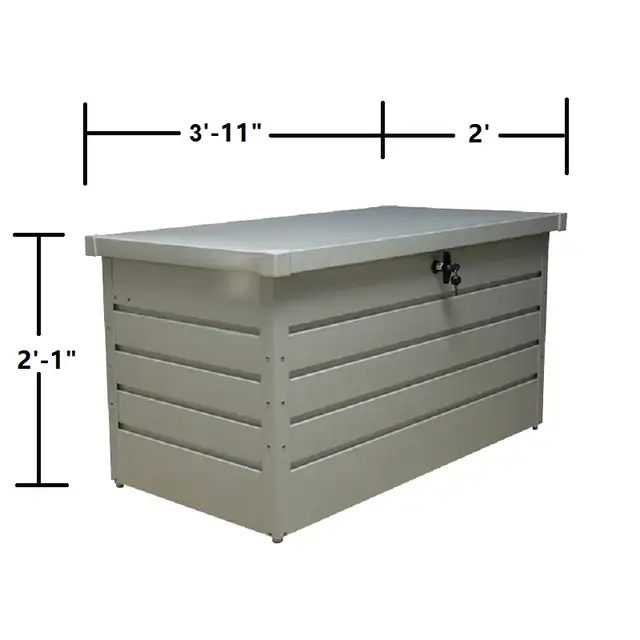 Relyard 350l (77gal)/600l (132gal) Metal Patio Deck Box - Photo 2