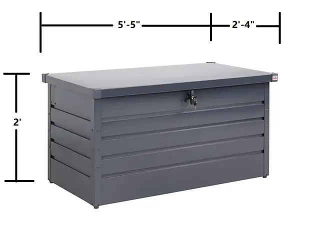 Relyard 350l (77gal)/600l (132gal) Metal Patio Deck Box - Photo 3
