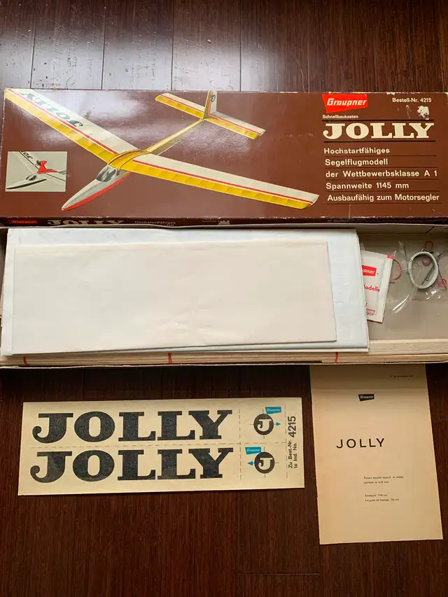 Vintage 1960's Balsa Wood Model Airplane, Graupner JOLLY - Photo 2