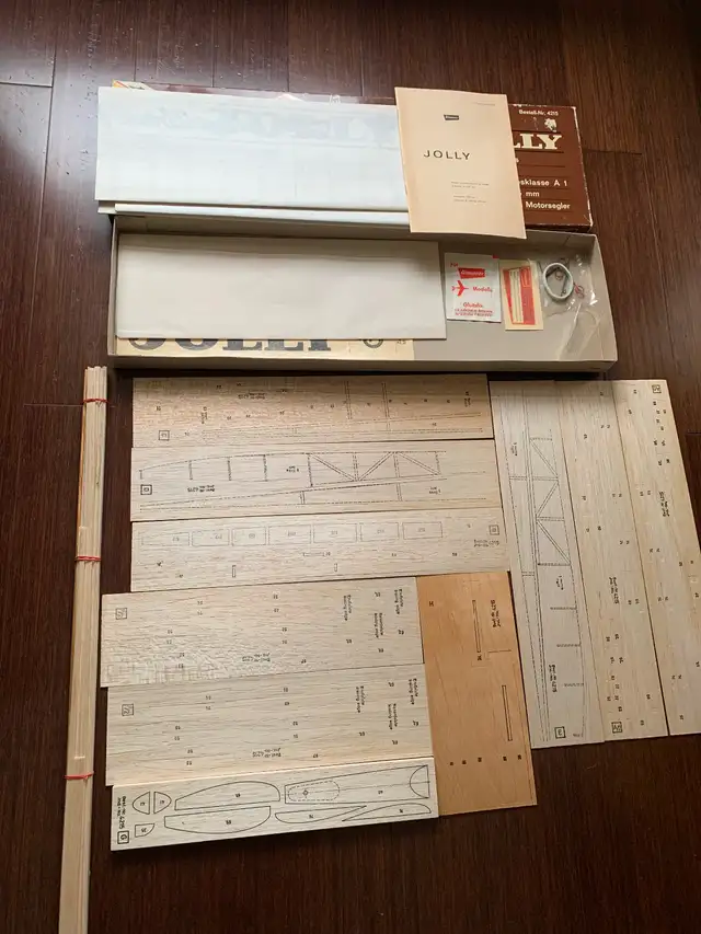 Vintage 1960's Balsa Wood Model Airplane, Graupner JOLLY - Photo 3