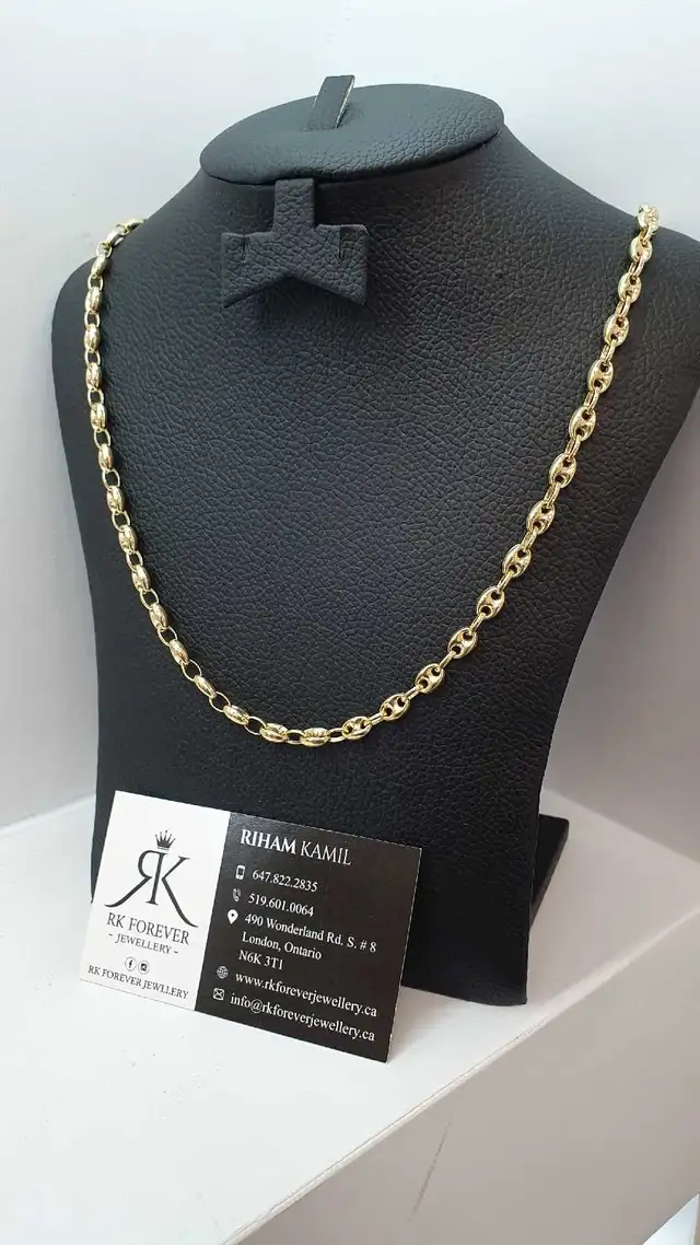 14k yellow gold chain # 375_16 - Photo 2