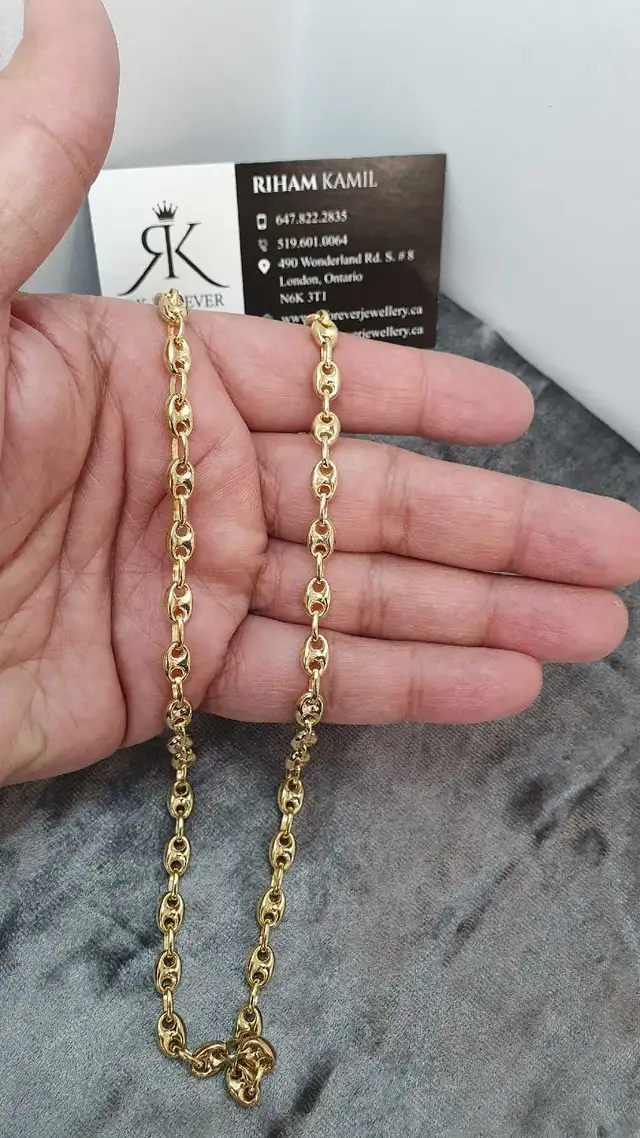 14k yellow gold chain # 375_16 - Photo 5