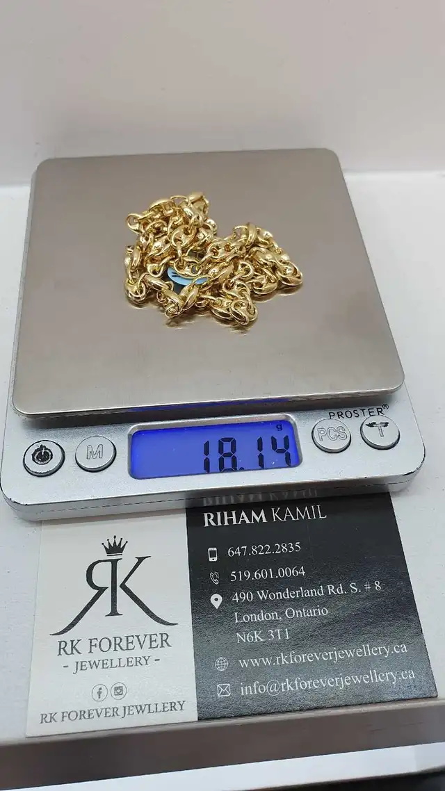 14k yellow gold chain # 375_16 - Photo 6