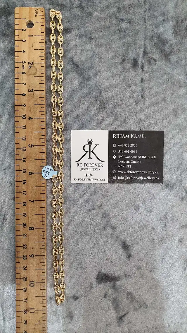14k yellow gold chain # 375_16 - Photo 7