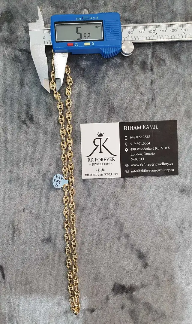 14k yellow gold chain # 375_16 - Photo 8