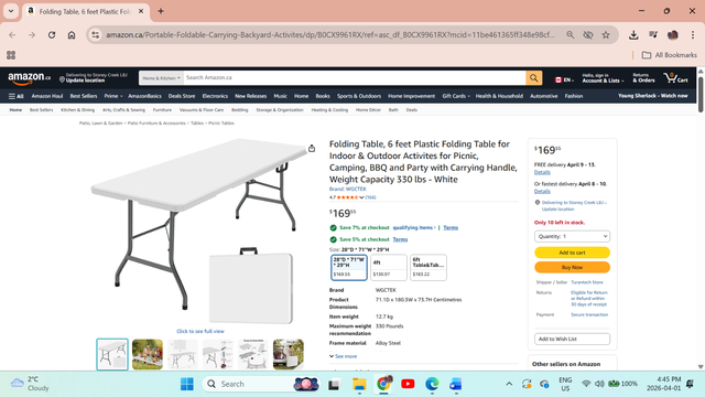 Folding Table, 6 foot, GREAT DEAL, Only $40 - Photo 9