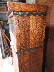Antique oak barrister bookcase restored - Photo 3
