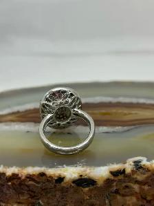 Oval Cluster Black& White Diamond Ring - Photo 5