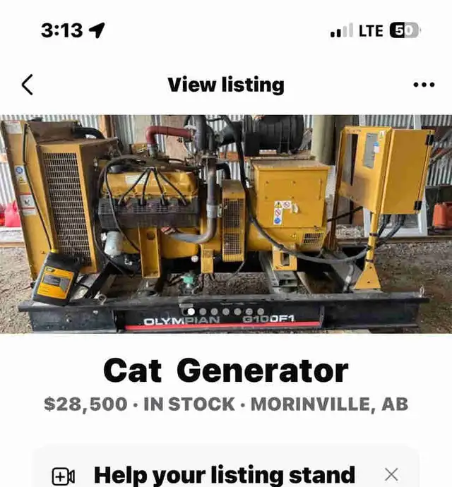 100 kw . Caterpillar nat gas/ propane