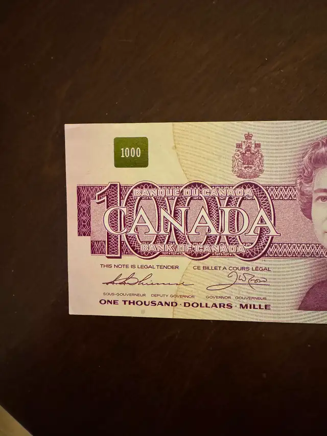 1000 Canadian Note - Photo 8