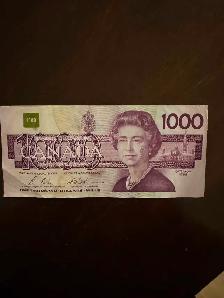 $1000 Canadian Bill