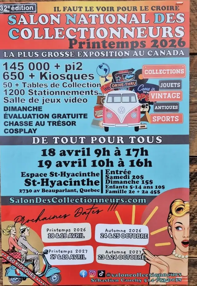 18 et 29 avril show collectionneur carte de hockey . pokemon.vhs - Photo 2