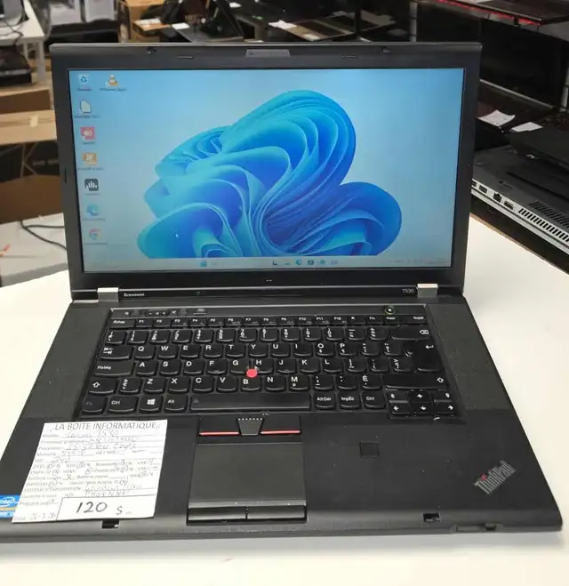 Laptop Lenovo ThinkPad T530 i5-3230M 8Go SSD 240Go 15,6po Win11