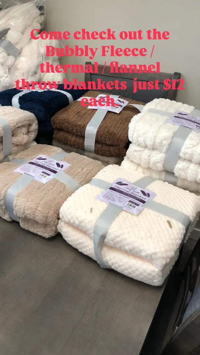 BRAND NEW VARIETY OF THROW BLANKETS ONLY $12!