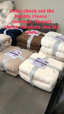 BRAND NEW VARIETY OF THROW BLANKETS ONLY $12!