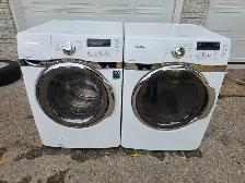 WOW Samsung 27' White Front-Load Stackable Washer Electric Dryer