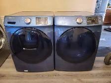 BLUE SAPPHIRE! Samsung 27' Front-Load Stackable Washer & Dryer