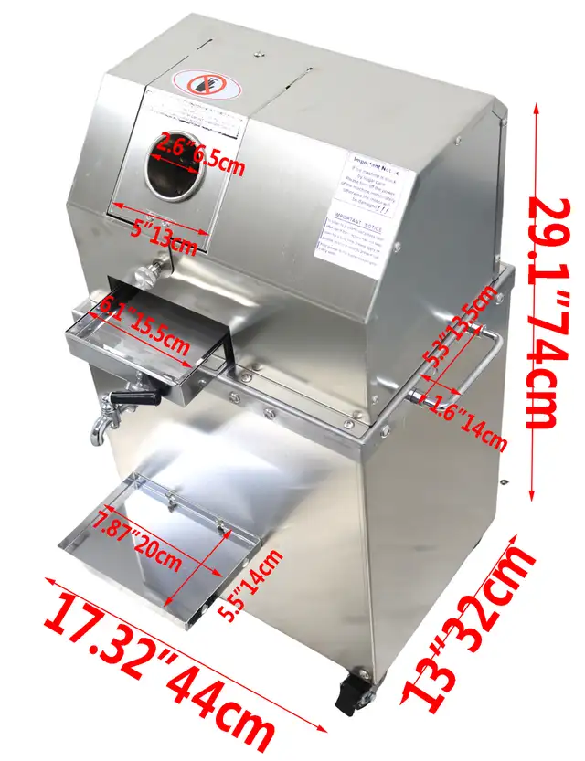 High juicing rate Electric Sugar Cane Ginger Press 110v 134076