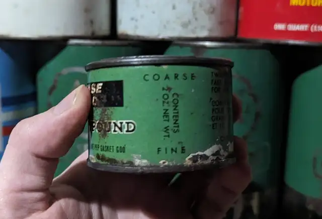 VINTAGE PEP GRINDING COMPOUND CAN GREASE OIL CAN - Photo 2