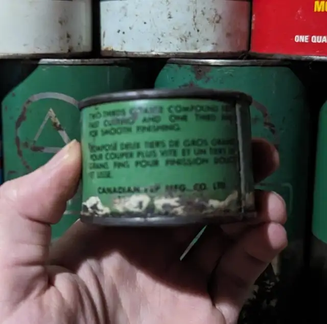 VINTAGE PEP GRINDING COMPOUND CAN GREASE OIL CAN - Photo 3