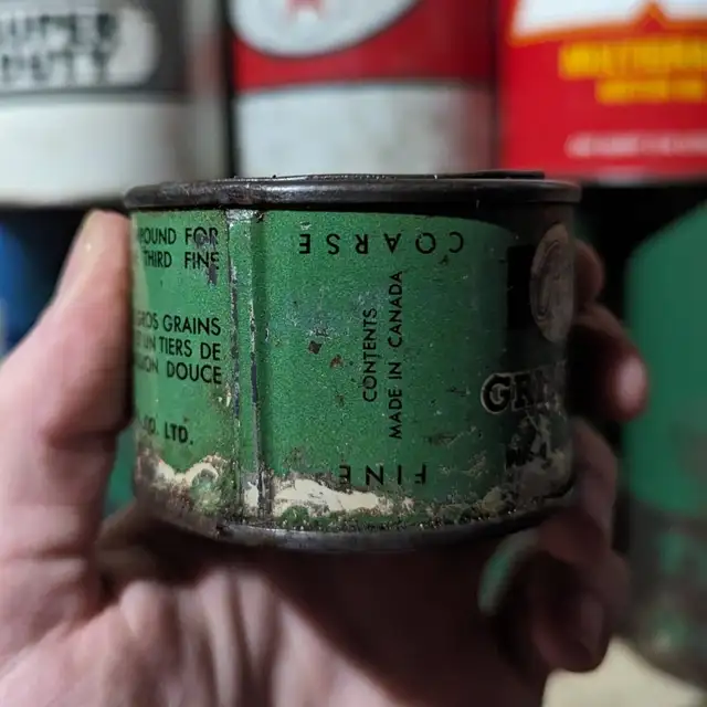 VINTAGE PEP GRINDING COMPOUND CAN GREASE OIL CAN - Photo 5