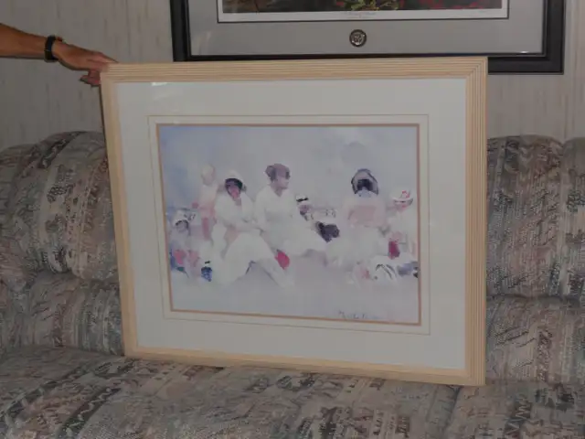 FRAMED MATTED IMPRESSIONISM SIGNED PRINT