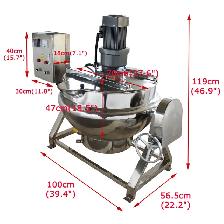 26.5gallon Jacketed Kettel Tilting Heating Jacketed Pot 023032 - Photo 3