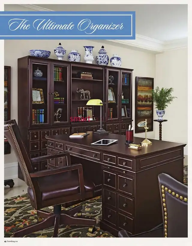 BOMBAY SOLID WOOD BOOKCASE WITH CABINET – 6FT TALL – COGNAC $250 - Photo 8