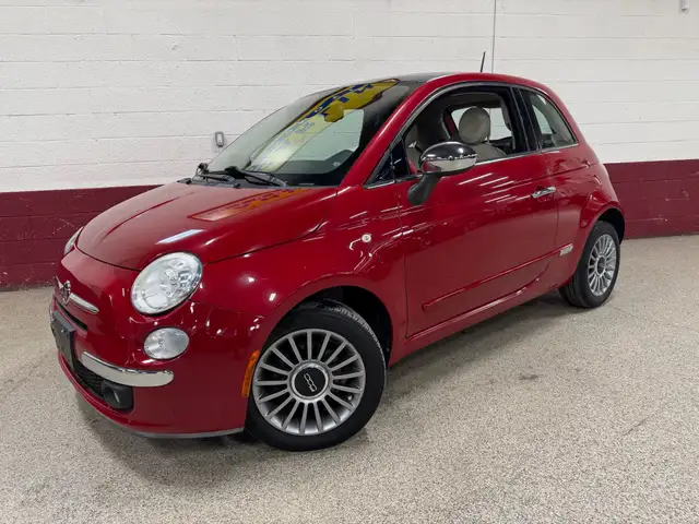2013 Fiat 500 2dr HB Lounge - RED LEATHER SEATS - SUN ROOF - HEA
