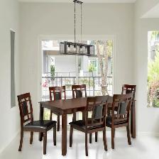 New Classy Rustic Style Wooden Dining Table Set In Huge Sale