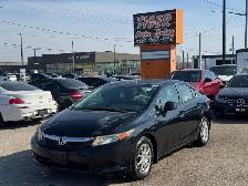 2012 Honda Civic LX, SEDAN, MANUAL, RUNS WELL, CERTIFIED