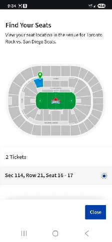 APRIL 4, 2026 Toronto Rock Ticket(s) - Photo 2