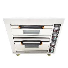 Commercial Movable Double Pizza Oven 4 Baking Sheets 220V 056986