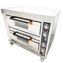 Commercial Movable Double Pizza Oven 4 Baking Sheets 220V 056986 - Photo 4