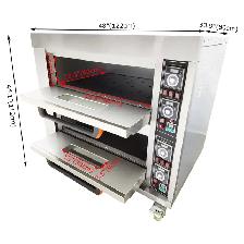 Commercial Movable Double Pizza Oven 4 Baking Sheets 220V 056986 - Photo 8