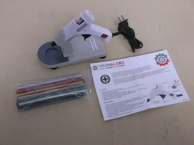 Glue Gun MiniMakers Craft 30w w/ Suction Base  20 Glitter Sticks