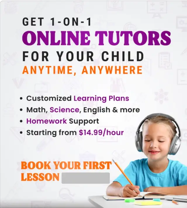Tutoring available grade 1 to 12