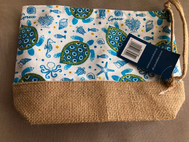 Handy Makeup or Cosmetic Bag- Greek  Design