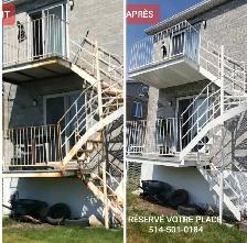 Restauration Balcon escalier fer forgé