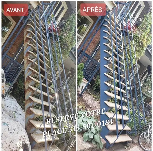 Restauration Balcon escalier fer forgé - Photo 2