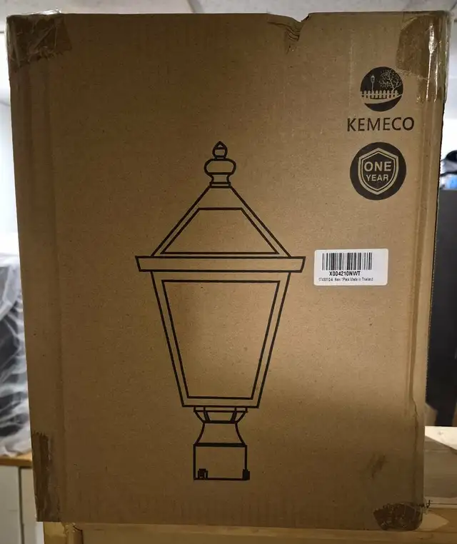 SOLAR POST LIGHT – GLASS   METAL – NEW SEALED – $65 - Photo 2