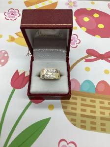 bague en or rectangulaire