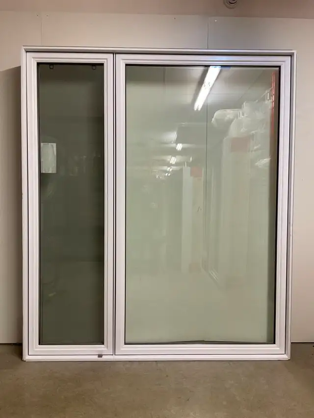 10750BP Fenêtre Battant PVC Blanc 2 sect 1 ouvr 1/3 2/3 71 x 82