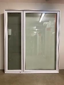 10750BP Fenêtre Battant PVC Blanc 2 sect 1 ouvr 1/3 2/3 71 x 82